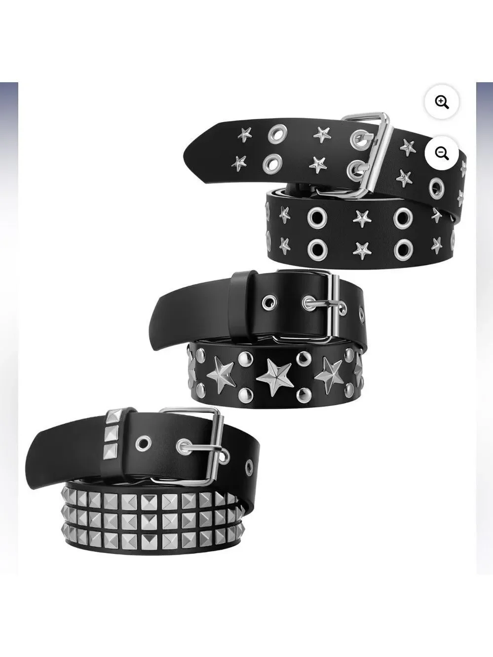 Black Leather Pyramid Studded Belt